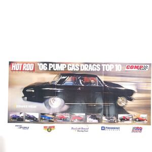 HOT ROD Pump Gas Drags Advertising Print Ad Garage Wall Art Centerfold Poster